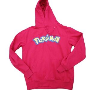 Adult Pikachu Pokemon Hoodie Red Size M